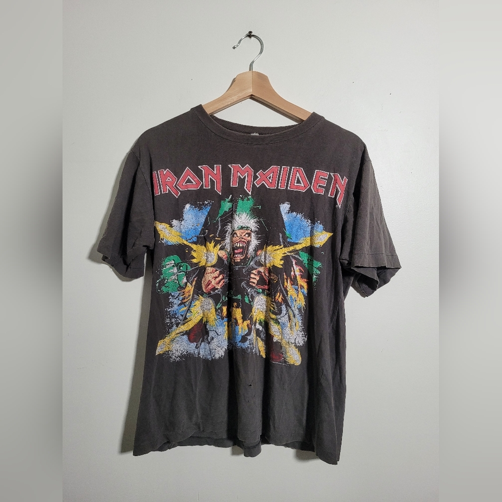 123. 1990 Iron Maiden tour tee - Picture 2 of 9